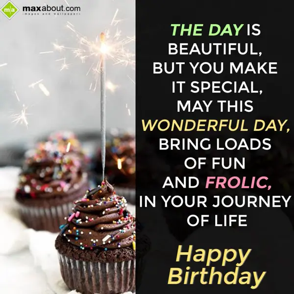 Birthday Greetings Wishes: The day is beautiful