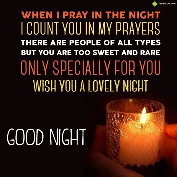 Good Night Greetings Wishes: When I pray in the n