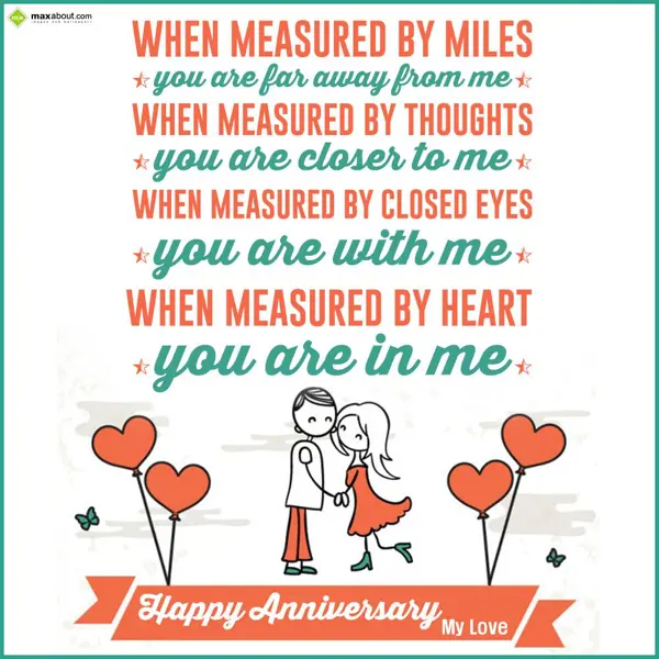 Anniversary Greetings Wishes: When measured by mil