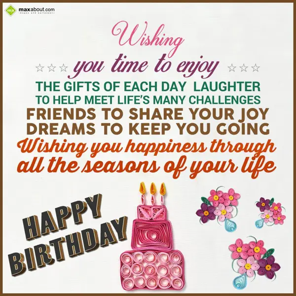 Birthday Greetings Wishes: Wishing you time to 