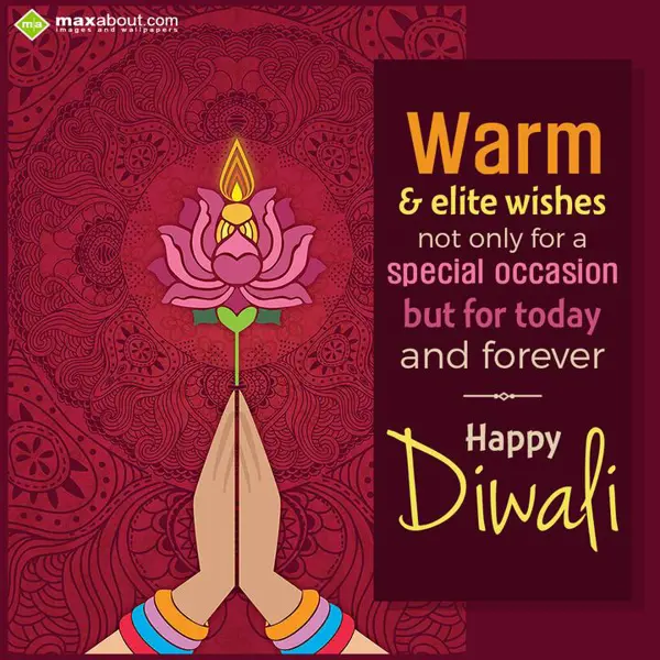 Diwali Wishes Greetings Wishes: Warm & elite wishes 