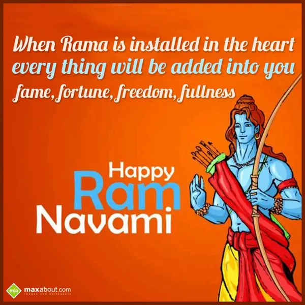 Ram Navami Greetings Wishes: When Rama is install