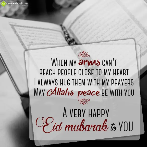 Eid Greetings Wishes: When my arms can’t r