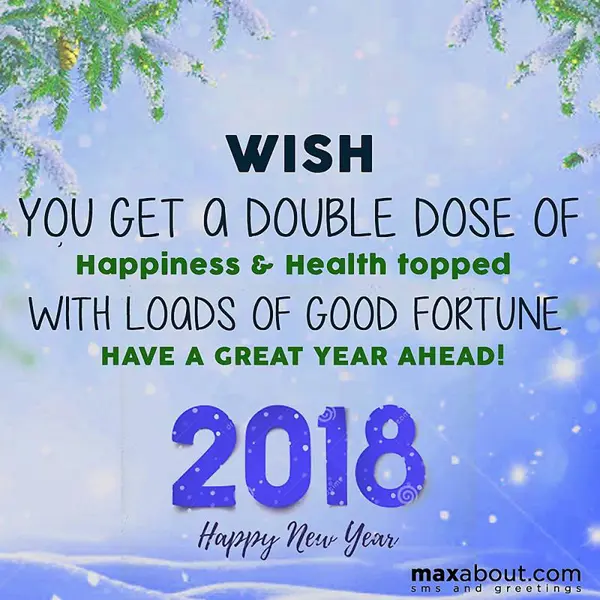 New Year Greetings Greetings Wishes: Wish you get a doubl