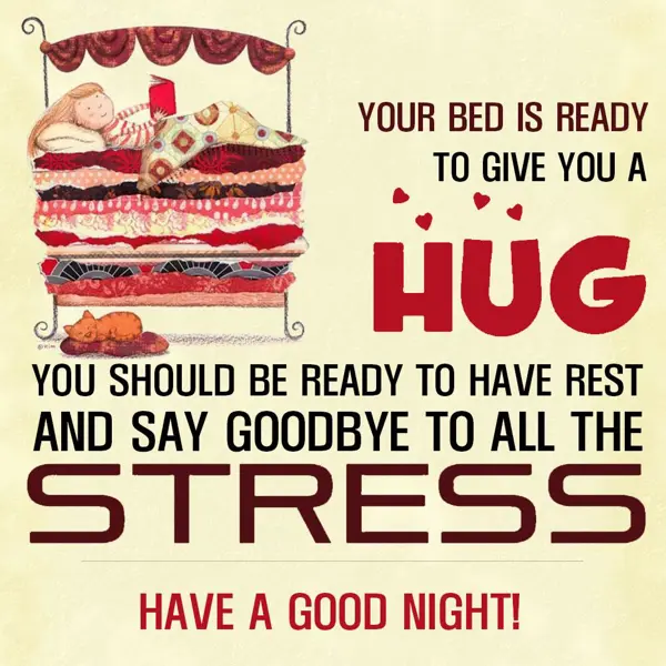 Good Night Greetings Wishes: Your bed is ready to