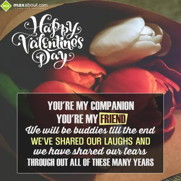 Valentine Poetry Greetings Wishes: You're my companion,