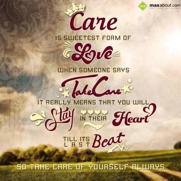 Caring Greetings Wishes: Care is the sweetest