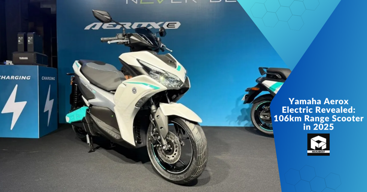 Yamaha Aerox Electric Revealed: 106km Range Scooter in 2025