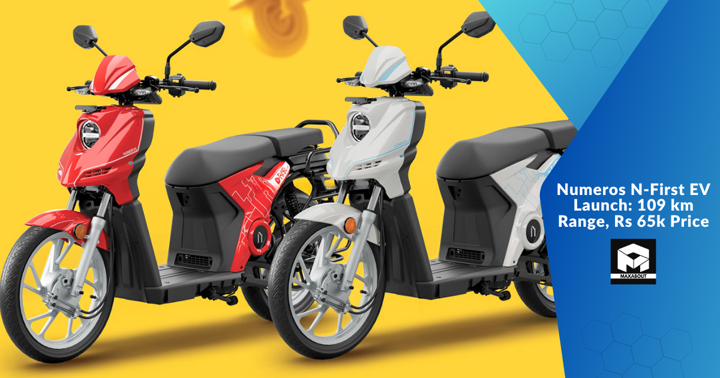 Numeros N-First EV Launch: 109 km Range, Rs 65k Price