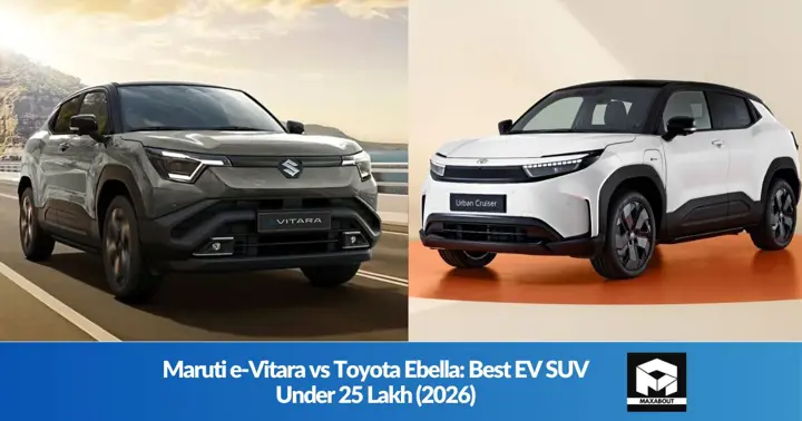 Maruti e-Vitara vs Toyota Ebella: Best EV SUV Under 25 Lakh (2026)
