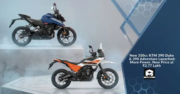 New 350cc KTM 390 Duke & 390 Adventure Launched: More Power, New Price at ₹2.77 Lakh