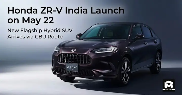 Honda ZR-V SUV India Launch: Premium Hybrid SUV Arriving May 22 via CBU