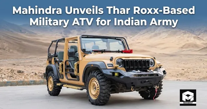 Mahindra Unveils Thar Roxx-Based Military ATV for Indian Army