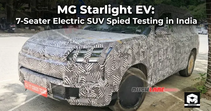MG Starlight EV: 7-Seater Electric SUV Spied Testing in India