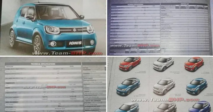 Brochure of Maruti Suzuki Ignis Leaked