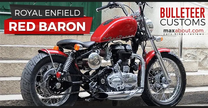 Custom-Made 500cc Royal Enfield Red Baron by Bulleteer Customs