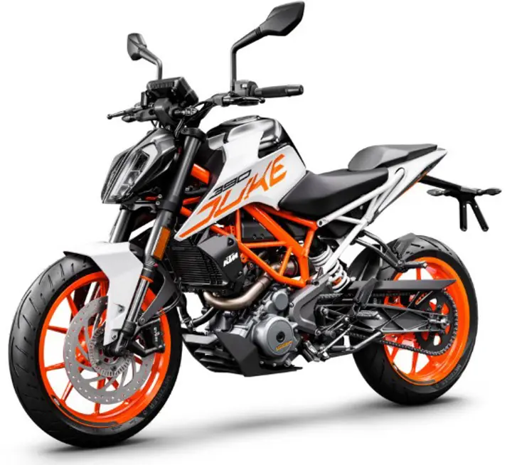White KTM Duke 390