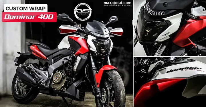 Bajaj Dominar Power Cruiser in 'Matte Chrome Red & White' by DS Design