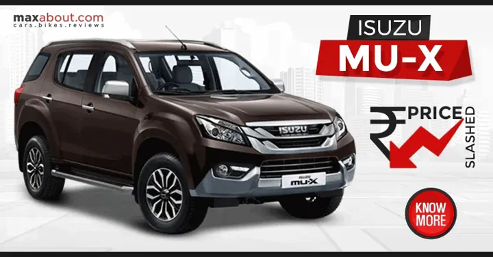 GST Effect: Price of Isuzu MU-X Slashed by INR 1.50 lakh