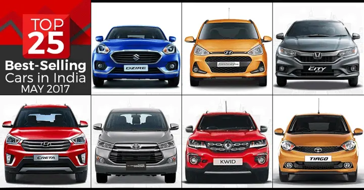 Top 25 Best-Selling Cars in India [May 2017]