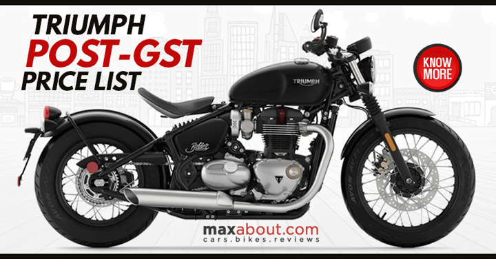 Post-GST Triumph Motorcycles Price List