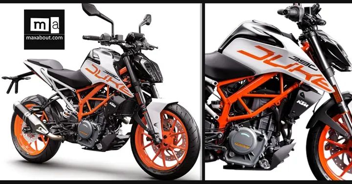 White KTM Duke 390