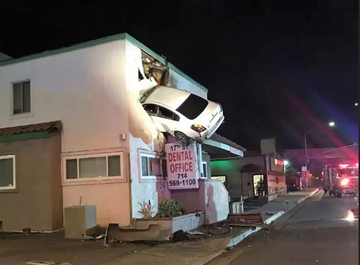 Driver Crashes Car