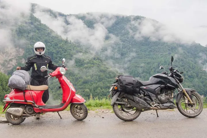 Soumita Roy Choudhury Bhutan Vespa