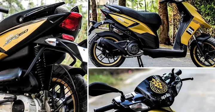 Meet Aprilia SR150 Gold Edition by Dhana Stickers (Chennai)