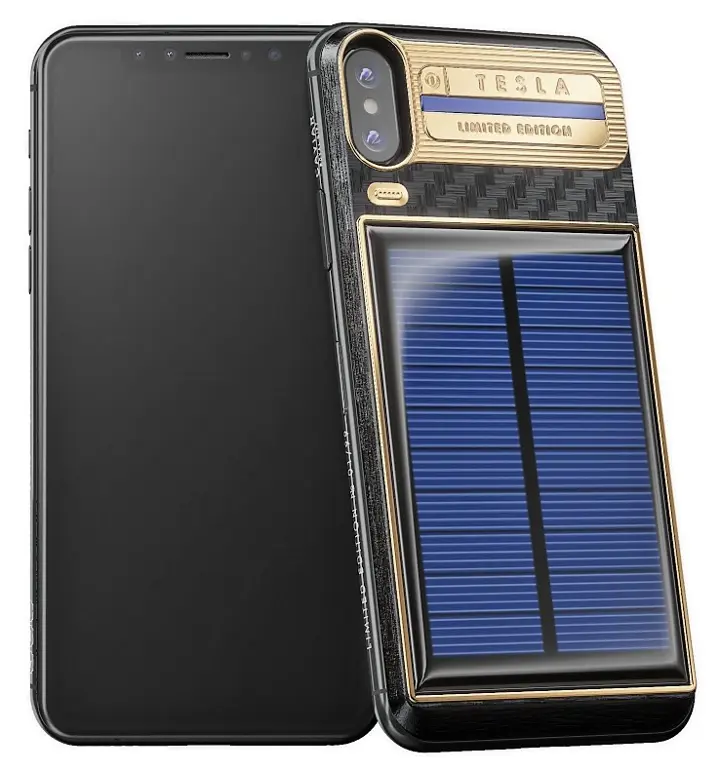 Solar-Powered Tesla Apple iPhone X Unveiled