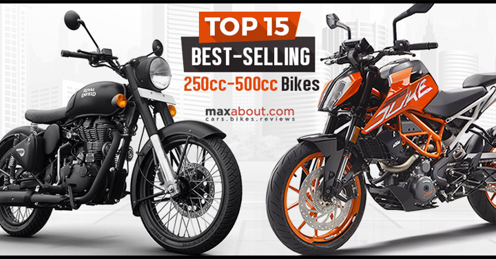 Top 15 Best-Selling 250cc-500cc Bikes in India (April 2018)