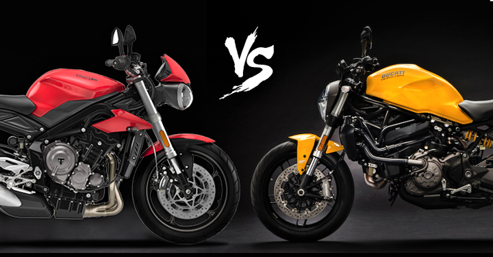 Triumph Street Triple S vs. New Ducati Monster 821