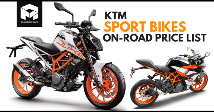 KTM Motorcycles On-Road Price List (November 2018)