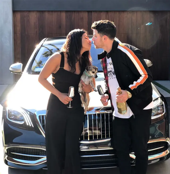Priyanka Chopra with Mercedes-Maybach S650
