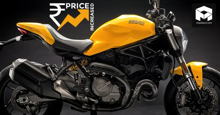Ducati Monster 821 Price Increased by INR 1.48 Lakh in India