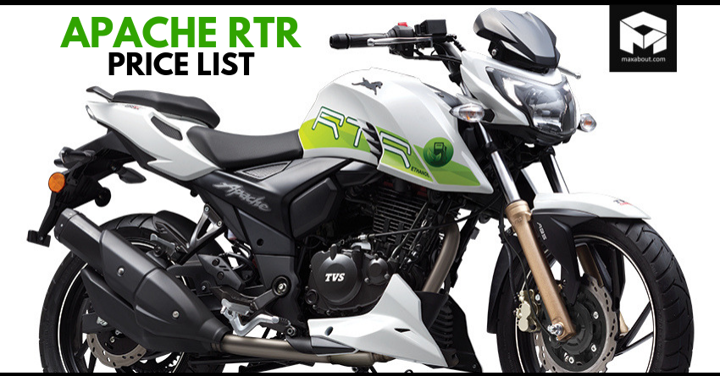 TVS Apache RTR Series Price List in India [Full Lineup]