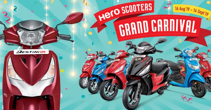 Hero Scooters Available with INR 999 Down Payment & Low Interest Rate