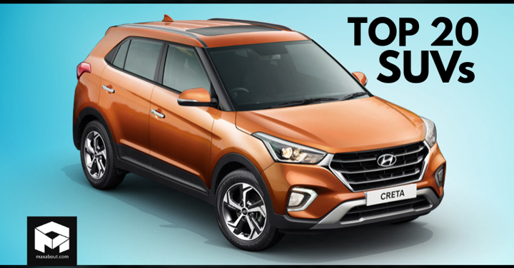 Top 20 Best-Selling SUVs in India (November 2019)