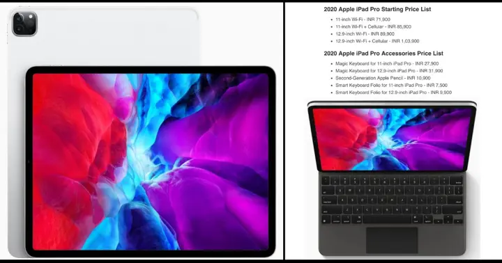 2020 Apple iPad Pro Specs & Variant-Wise Price List in India