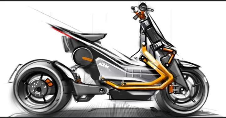 KTM Electric Scooter Design Sketch