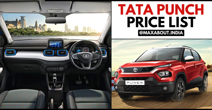 2022 Tata Punch Micro SUV Variant-Wise Price List in India