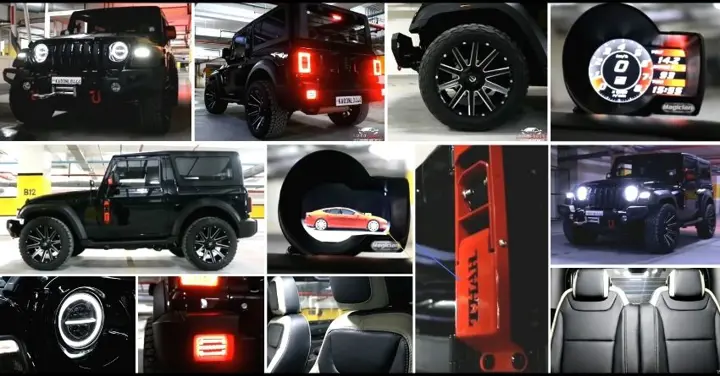 Meet All-Black Mahindra Thar With Red Accents - Details & Video