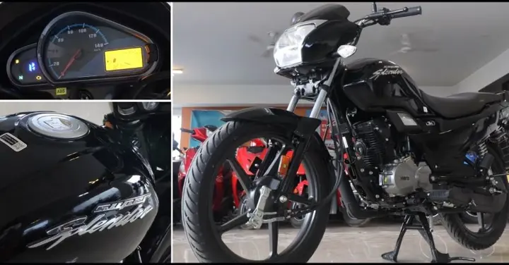 New Hero Super Splendor Canvas Black Colour - Walkaround Video